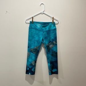 Teal Reebok Cropped Workout Leggings size S